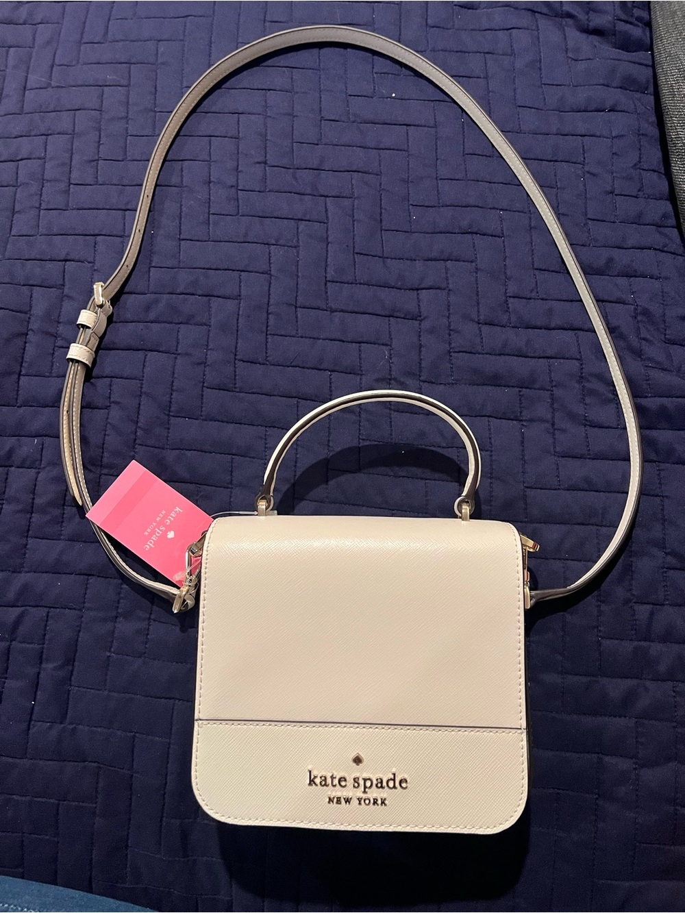 kate spade Cream Top-Handle Crossbody Bag with Strap